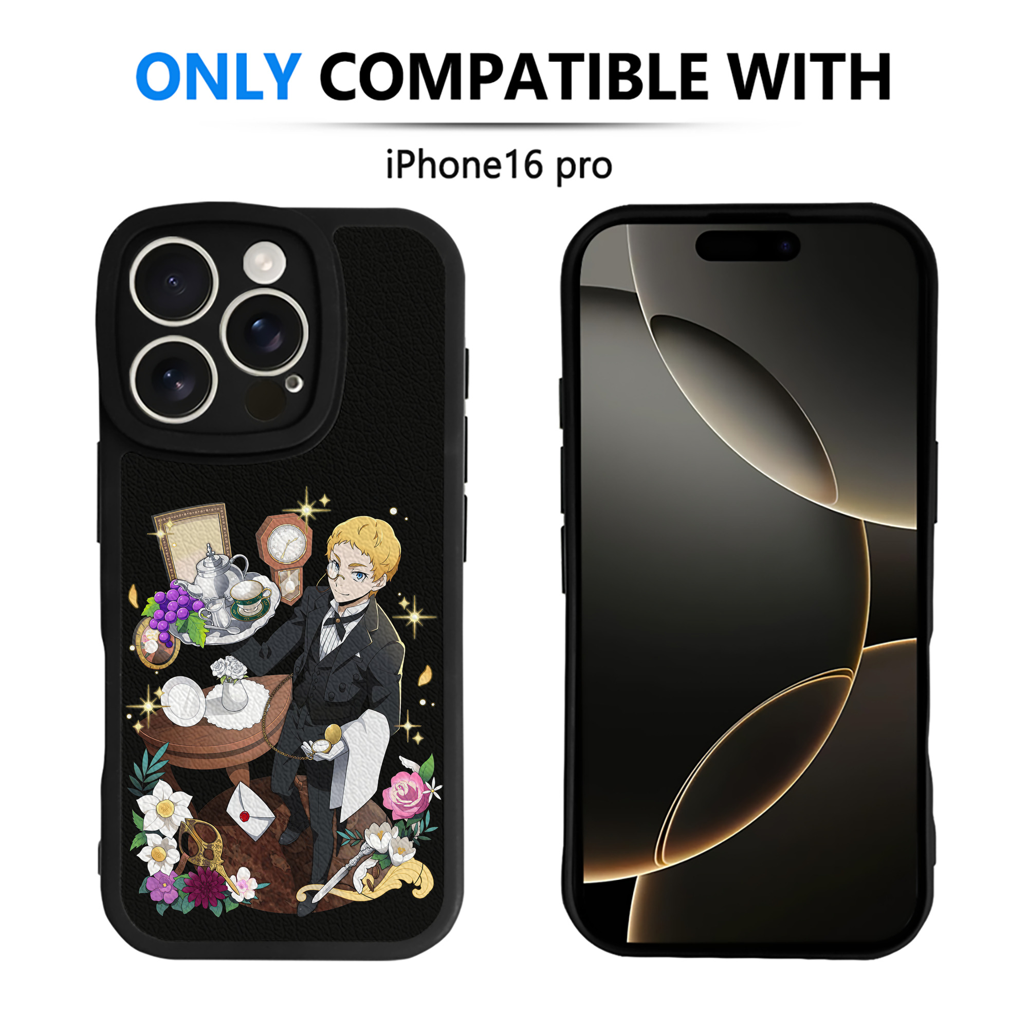 （画像用） 文豪ストレイドッグス Bungo Stray Dogs 【iPhone 16シリーズ対応】シリコンスマホケース（レザー調） 材質：シリコン